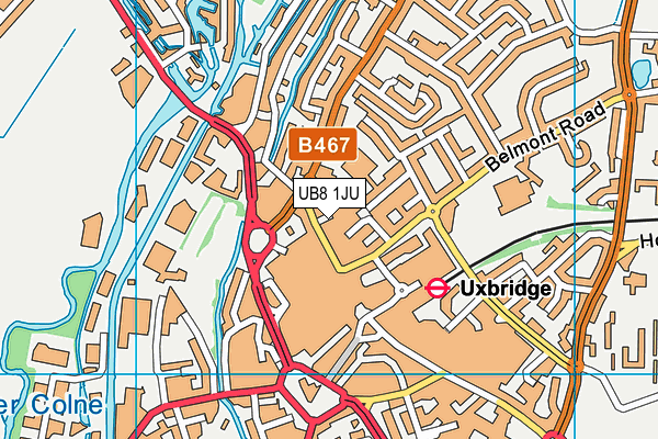 UB8 1JU map - OS VectorMap District (Ordnance Survey) UB8 1JU map - OS VectorMap District (Ordnance Survey)