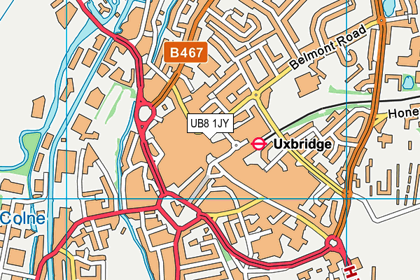 UB8 1JY map - OS VectorMap District (Ordnance Survey) UB8 1JY map - OS VectorMap District (Ordnance Survey)