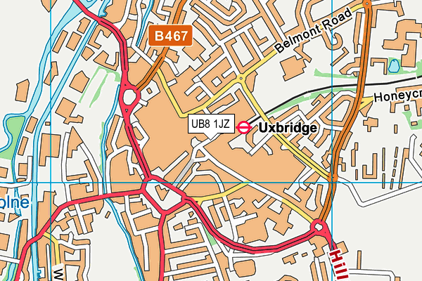 UB8 1JZ map - OS VectorMap District (Ordnance Survey) UB8 1JZ map - OS VectorMap District (Ordnance Survey)