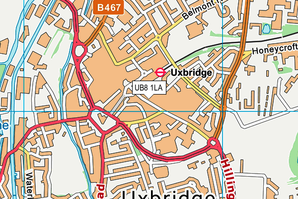 UB8 1LA map - OS VectorMap District (Ordnance Survey) UB8 1LA map - OS VectorMap District (Ordnance Survey)