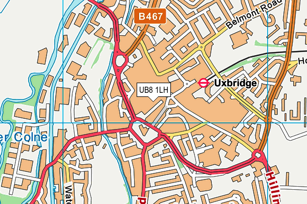 UB8 1LH map - OS VectorMap District (Ordnance Survey) UB8 1LH map - OS VectorMap District (Ordnance Survey)