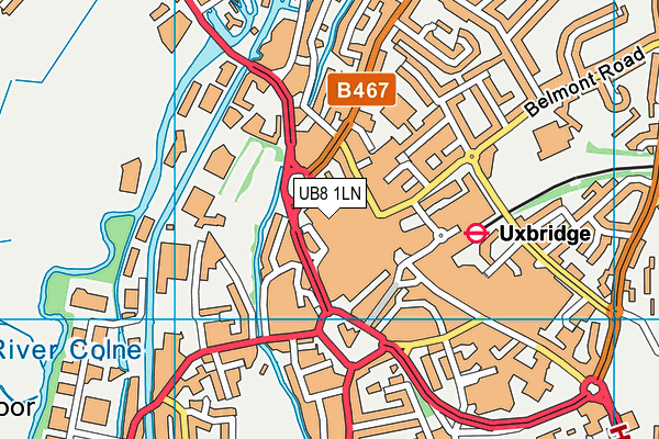 UB8 1LN map - OS VectorMap District (Ordnance Survey) UB8 1LN map - OS VectorMap District (Ordnance Survey)