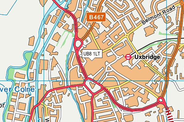 UB8 1LT map - OS VectorMap District (Ordnance Survey) UB8 1LT map - OS VectorMap District (Ordnance Survey)