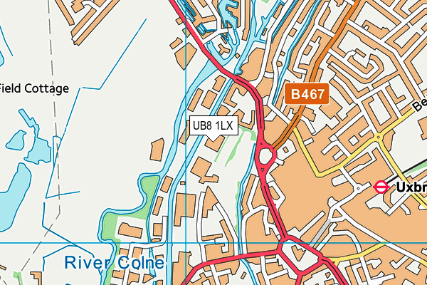 UB8 1LX map - OS VectorMap District (Ordnance Survey) UB8 1LX map - OS VectorMap District (Ordnance Survey)