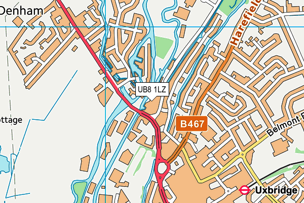 UB8 1LZ map - OS VectorMap District (Ordnance Survey) UB8 1LZ map - OS VectorMap District (Ordnance Survey)