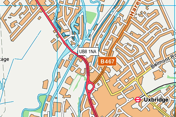 UB8 1NA map - OS VectorMap District (Ordnance Survey) UB8 1NA map - OS VectorMap District (Ordnance Survey)