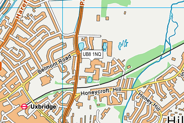 UB8 1NQ map - OS VectorMap District (Ordnance Survey) UB8 1NQ map - OS VectorMap District (Ordnance Survey)