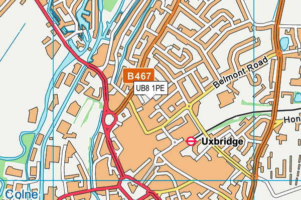 UB8 1PE map - OS VectorMap District (Ordnance Survey) UB8 1PE map - OS VectorMap District (Ordnance Survey)