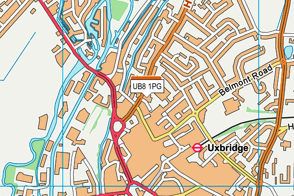 UB8 1PG map - OS VectorMap District (Ordnance Survey)
