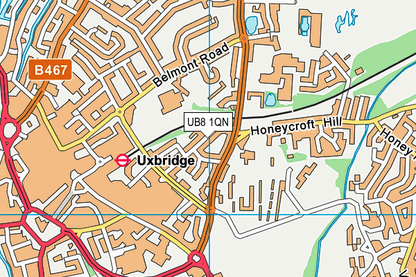 UB8 1QN map - OS VectorMap District (Ordnance Survey) UB8 1QN map - OS VectorMap District (Ordnance Survey)