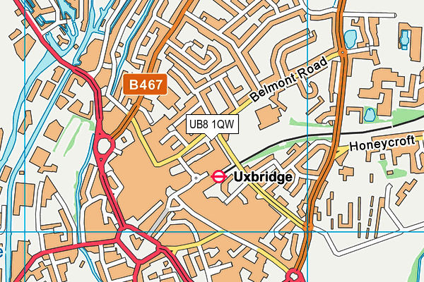 UB8 1QW map - OS VectorMap District (Ordnance Survey) UB8 1QW map - OS VectorMap District (Ordnance Survey)