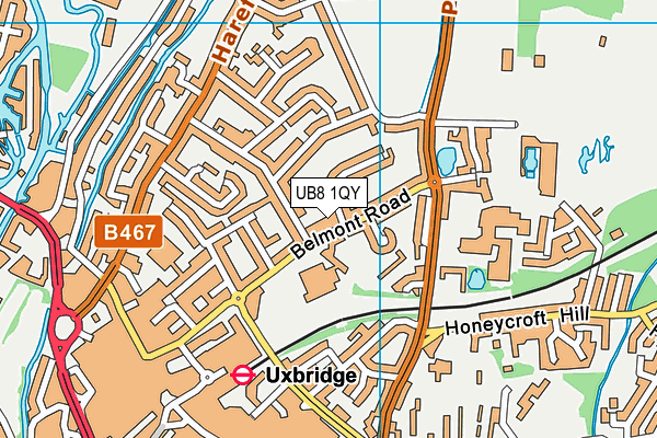 UB8 1QY map - OS VectorMap District (Ordnance Survey) UB8 1QY map - OS VectorMap District (Ordnance Survey)