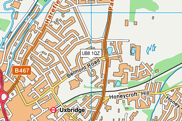 UB8 1QZ map - OS VectorMap District (Ordnance Survey) UB8 1QZ map - OS VectorMap District (Ordnance Survey)