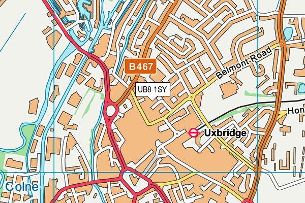 UB8 1SY map - OS VectorMap District (Ordnance Survey) UB8 1SY map - OS VectorMap District (Ordnance Survey)