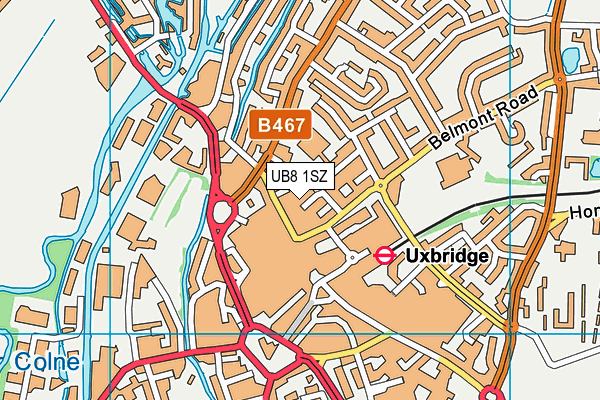 UB8 1SZ map - OS VectorMap District (Ordnance Survey) UB8 1SZ map - OS VectorMap District (Ordnance Survey)
