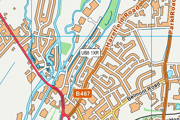 UB8 1XR map - OS VectorMap District (Ordnance Survey) UB8 1XR map - OS VectorMap District (Ordnance Survey)