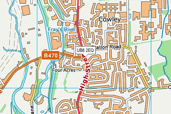 UB8 2EQ map - OS VectorMap District (Ordnance Survey) UB8 2EQ map - OS VectorMap District (Ordnance Survey)