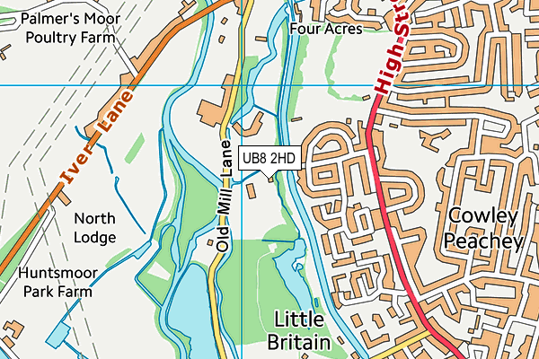 UB8 2HD map - OS VectorMap District (Ordnance Survey) UB8 2HD map - OS VectorMap District (Ordnance Survey)