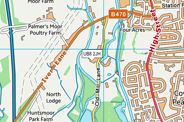 UB8 2JH map - OS VectorMap District (Ordnance Survey) UB8 2JH map - OS VectorMap District (Ordnance Survey)
