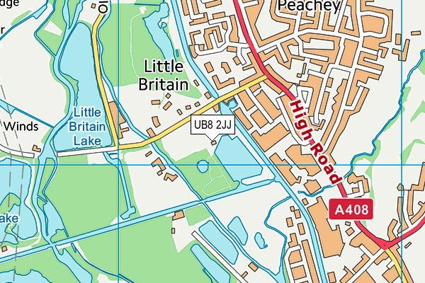 UB8 2JJ map - OS VectorMap District (Ordnance Survey) UB8 2JJ map - OS VectorMap District (Ordnance Survey)