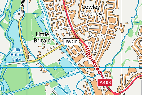 UB8 2JP map - OS VectorMap District (Ordnance Survey) UB8 2JP map - OS VectorMap District (Ordnance Survey)
