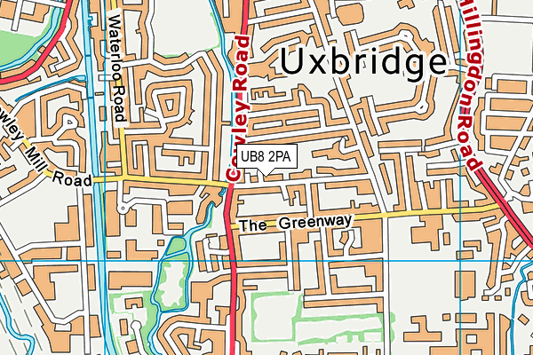 UB8 2PA map - OS VectorMap District (Ordnance Survey) UB8 2PA map - OS VectorMap District (Ordnance Survey)