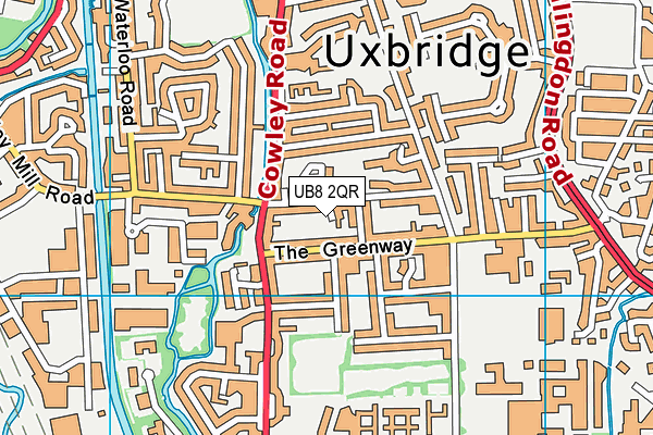 UB8 2QR map - OS VectorMap District (Ordnance Survey) UB8 2QR map - OS VectorMap District (Ordnance Survey)