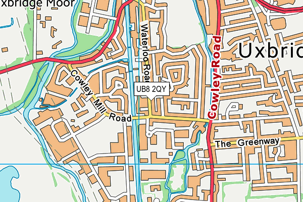 UB8 2QY map - OS VectorMap District (Ordnance Survey) UB8 2QY map - OS VectorMap District (Ordnance Survey)
