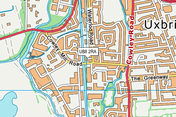 UB8 2RA map - OS VectorMap District (Ordnance Survey) UB8 2RA map - OS VectorMap District (Ordnance Survey)