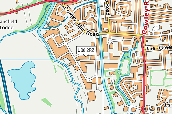 UB8 2RZ map - OS VectorMap District (Ordnance Survey) UB8 2RZ map - OS VectorMap District (Ordnance Survey)