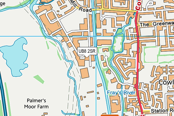 UB8 2SR map - OS VectorMap District (Ordnance Survey) UB8 2SR map - OS VectorMap District (Ordnance Survey)