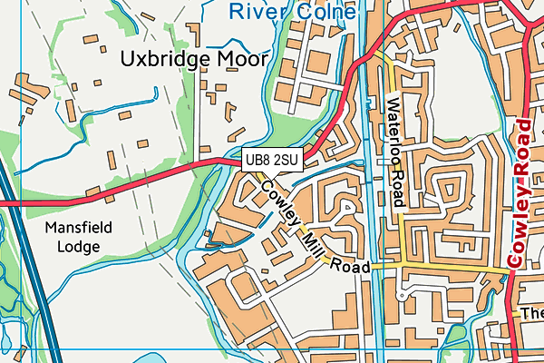 UB8 2SU map - OS VectorMap District (Ordnance Survey) UB8 2SU map - OS VectorMap District (Ordnance Survey)