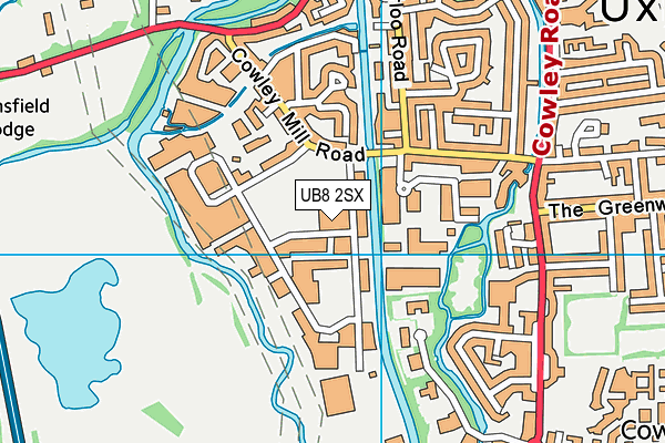 UB8 2SX map - OS VectorMap District (Ordnance Survey) UB8 2SX map - OS VectorMap District (Ordnance Survey)