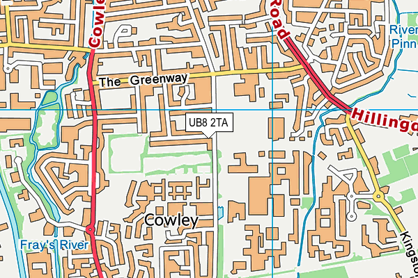 UB8 2TA map - OS VectorMap District (Ordnance Survey) UB8 2TA map - OS VectorMap District (Ordnance Survey)
