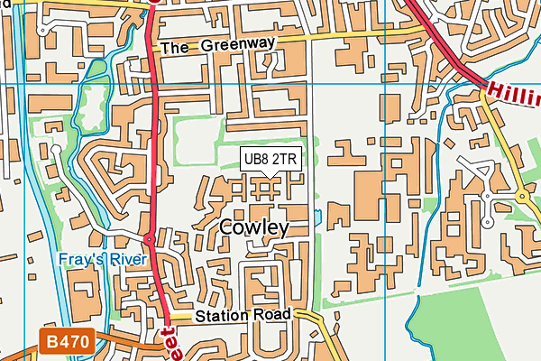 UB8 2TR map - OS VectorMap District (Ordnance Survey) UB8 2TR map - OS VectorMap District (Ordnance Survey)