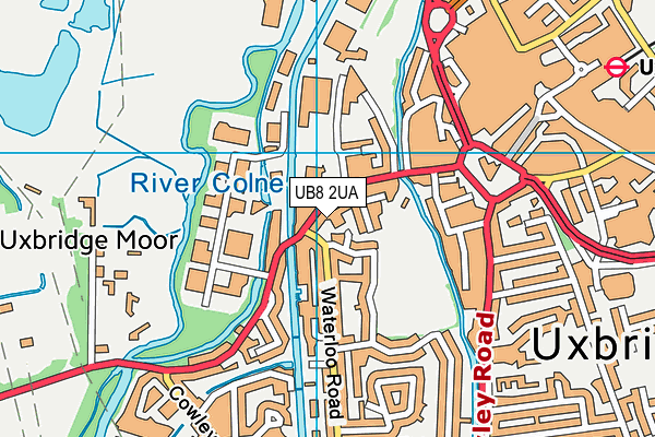 UB8 2UA map - OS VectorMap District (Ordnance Survey) UB8 2UA map - OS VectorMap District (Ordnance Survey)