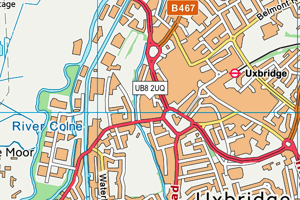UB8 2UQ map - OS VectorMap District (Ordnance Survey) UB8 2UQ map - OS VectorMap District (Ordnance Survey)