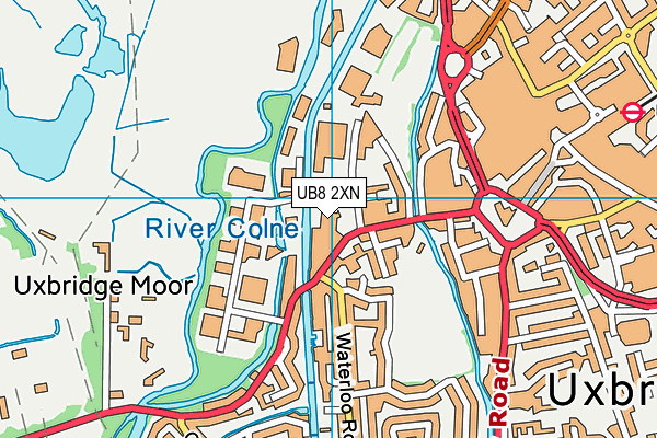 UB8 2XN map - OS VectorMap District (Ordnance Survey) UB8 2XN map - OS VectorMap District (Ordnance Survey)