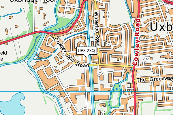 UB8 2XQ map - OS VectorMap District (Ordnance Survey) UB8 2XQ map - OS VectorMap District (Ordnance Survey)