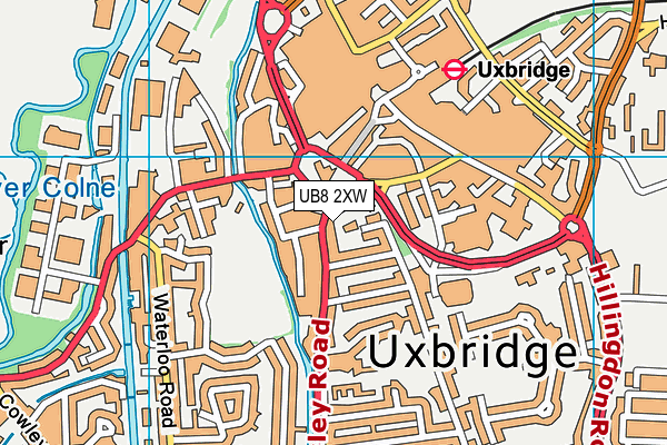 UB8 2XW map - OS VectorMap District (Ordnance Survey) UB8 2XW map - OS VectorMap District (Ordnance Survey)