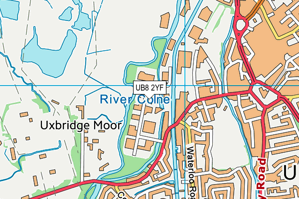 UB8 2YF map - OS VectorMap District (Ordnance Survey) UB8 2YF map - OS VectorMap District (Ordnance Survey)
