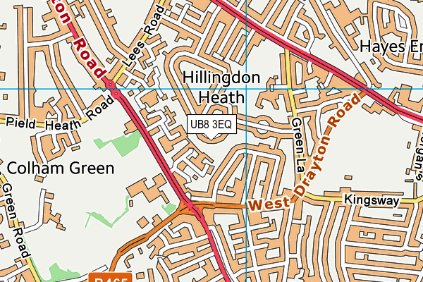 UB8 3EQ map - OS VectorMap District (Ordnance Survey) UB8 3EQ map - OS VectorMap District (Ordnance Survey)