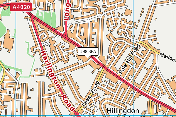 UB8 3FA map - OS VectorMap District (Ordnance Survey) UB8 3FA map - OS VectorMap District (Ordnance Survey)