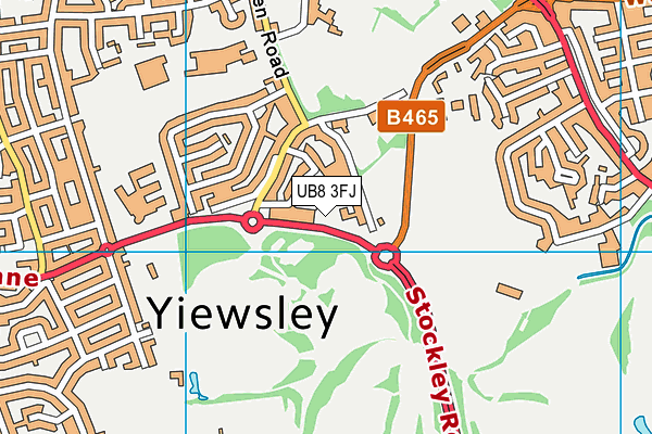 UB8 3FJ map - OS VectorMap District (Ordnance Survey) UB8 3FJ map - OS VectorMap District (Ordnance Survey)