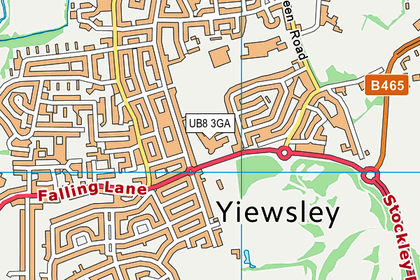 UB8 3GA map - OS VectorMap District (Ordnance Survey) UB8 3GA map - OS VectorMap District (Ordnance Survey)