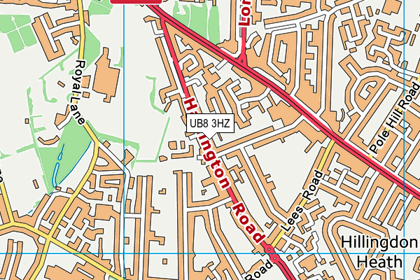UB8 3HZ map - OS VectorMap District (Ordnance Survey) UB8 3HZ map - OS VectorMap District (Ordnance Survey)