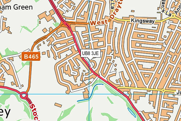 UB8 3JE map - OS VectorMap District (Ordnance Survey) UB8 3JE map - OS VectorMap District (Ordnance Survey)
