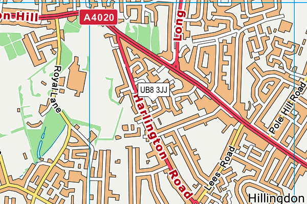 UB8 3JJ map - OS VectorMap District (Ordnance Survey) UB8 3JJ map - OS VectorMap District (Ordnance Survey)