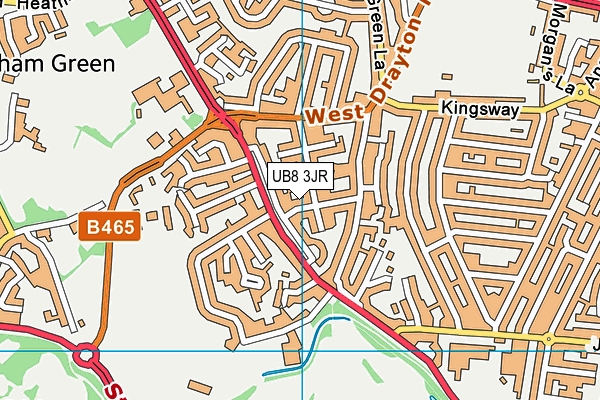 UB8 3JR map - OS VectorMap District (Ordnance Survey) UB8 3JR map - OS VectorMap District (Ordnance Survey)