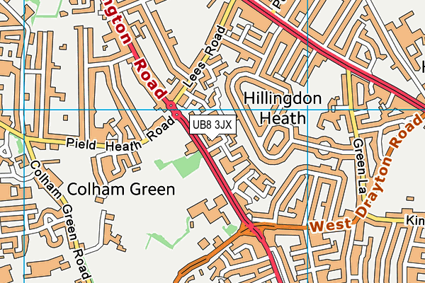 UB8 3JX map - OS VectorMap District (Ordnance Survey) UB8 3JX map - OS VectorMap District (Ordnance Survey)